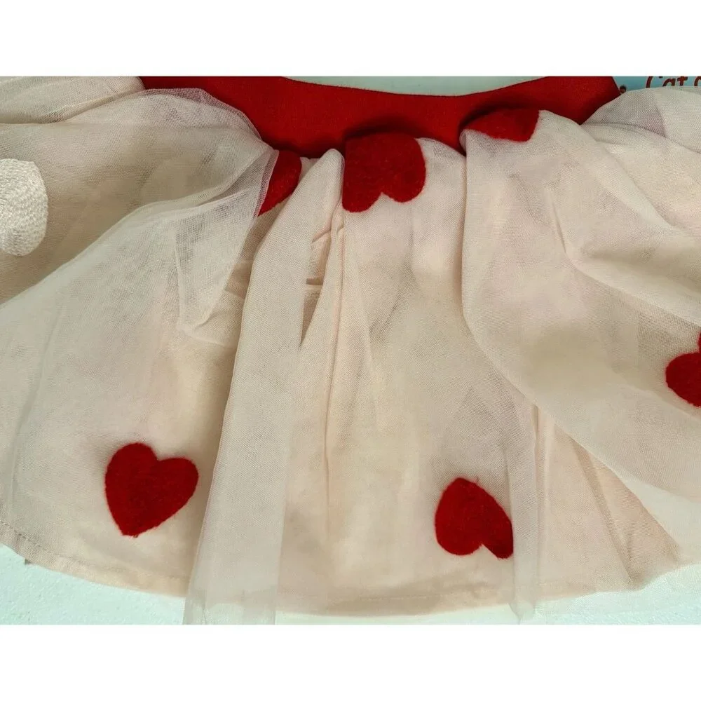 CAT & JACK Heart Pink TULLE SKIRT BABY GIRL SIZE 18 MONTHS NEW